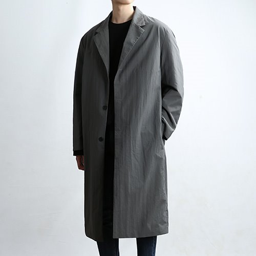 WRINKLE SINGLE CRAFT COAT (CEMENT GRAY)